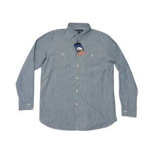 US Forces Men's Large Shirt NEW WITH TAGS Striped Long Sleeve Button Up